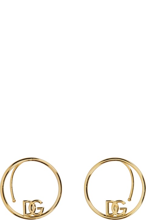 Dg Logo Hoop Earring