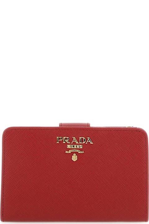 إكسسوارات لـ السيدات Prada Red Leather Wallet