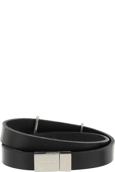 Bracelets for Women Saint Laurent Leather Ysl Bracelet