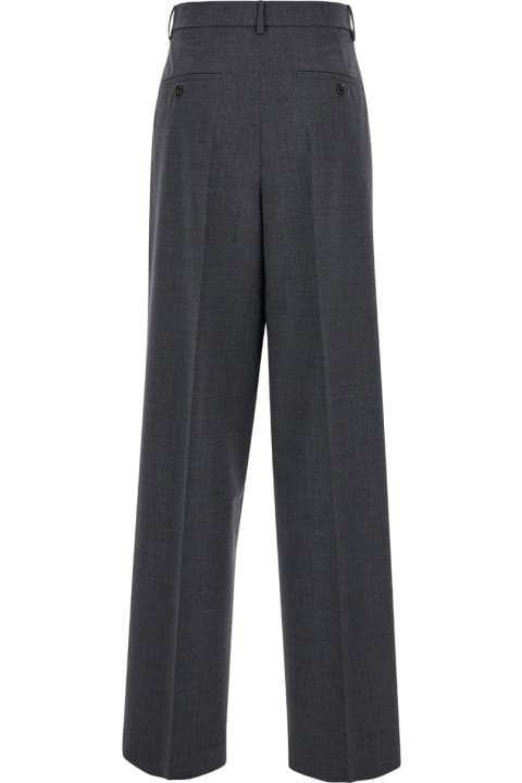 Theory Pants & Shorts for Women Theory Grey High-waist Pants With Pences In Stretch Wool Woman