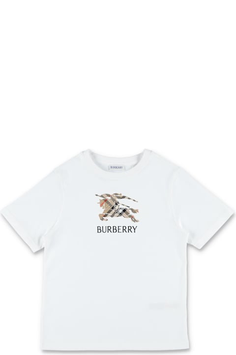 أدوات منزلية Burberry Burberry Cotton Check Ekd T-shirt For Kids