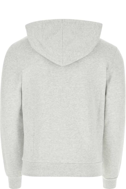 Fleeces & Tracksuits for Men A.P.C. Melange Grey Cotton Sweatshirt