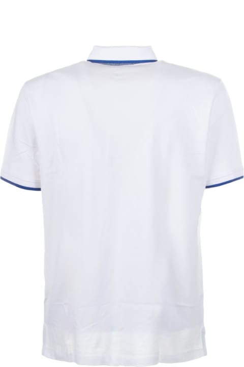 Blauer Clothing for Men Blauer White Short-sleeved Polo Shirt With Inserts