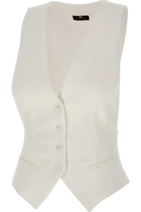 Coats & Jackets for Women Elisabetta Franchi 'events' Crepe Vest