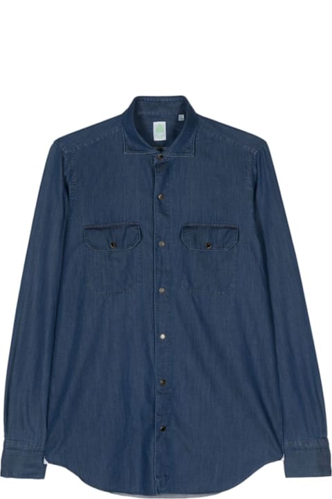 Homeware Finamore Slim Fit Denim Shirt