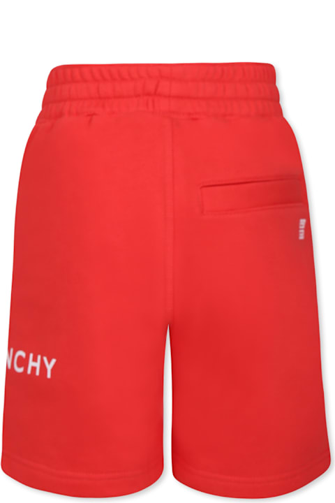 Homeware Givenchy Red Shorts For Boy With Logo