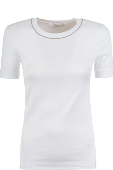 Peserico Topwear for Women Peserico Round Neck Fitted T-shirt