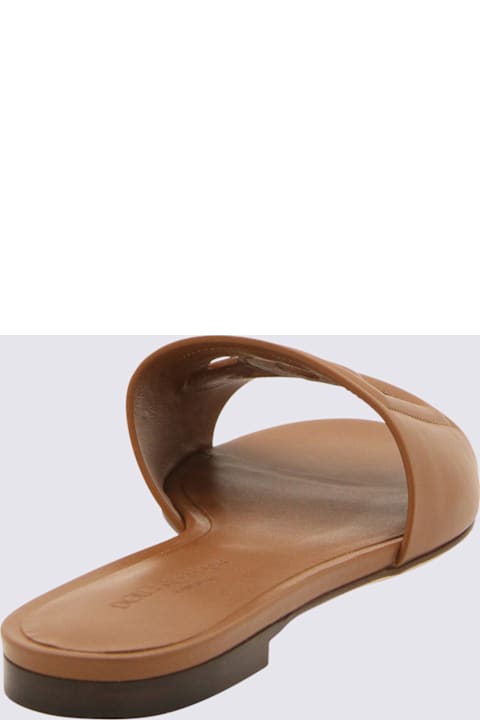 Homeware Dolce & Gabbana Leather Slides With Logo