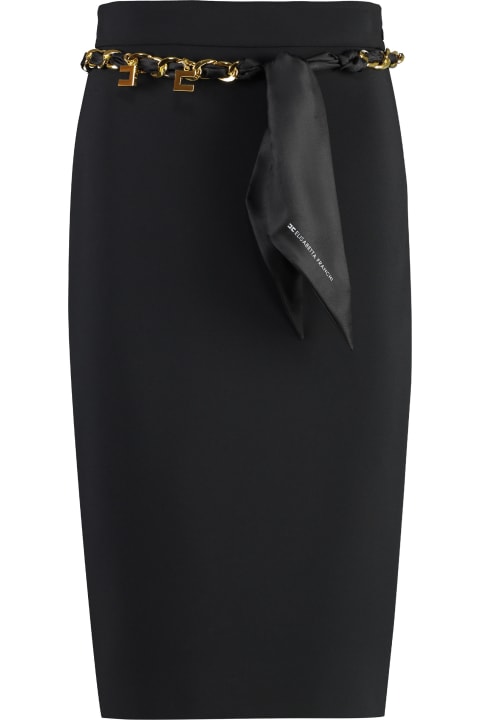 Elisabetta Franchi for Women Elisabetta Franchi Black Midi Skirt