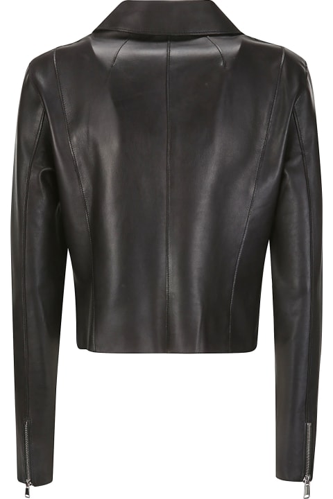 Parosh Clothing for Women Parosh Nail Leather Jacket
