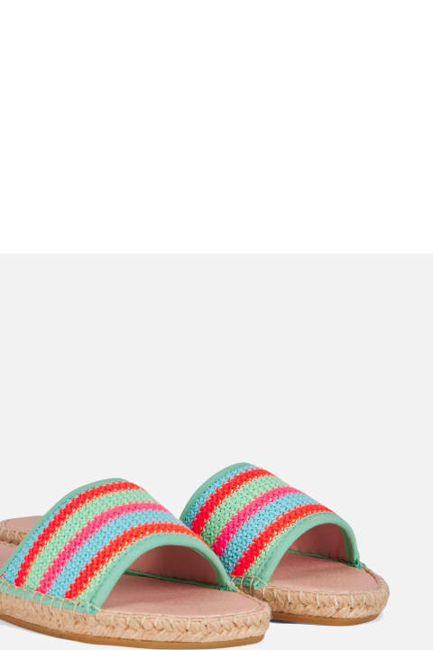 Homeware MC2 Saint Barth Woman Espadrillas With Crochet Stripes