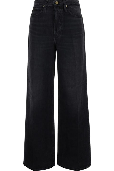 Jeans for Women Frame Black Denim 'the 1978' Bootcut Jeans In Cotton Woman
