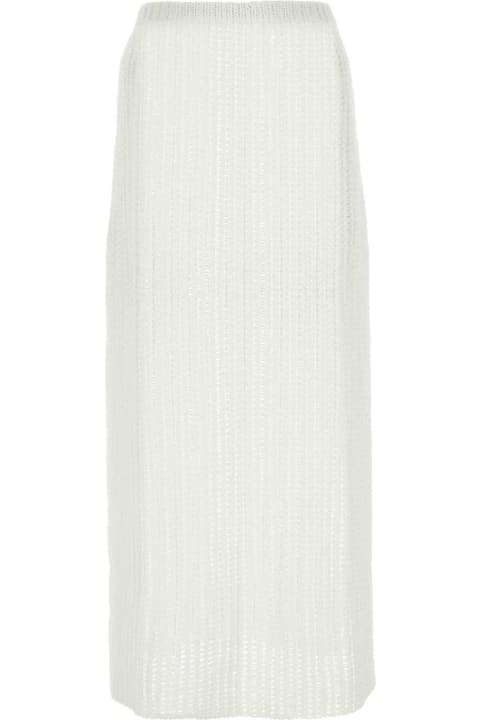 Skirts for Women Ferragamo White Cotton Skirt