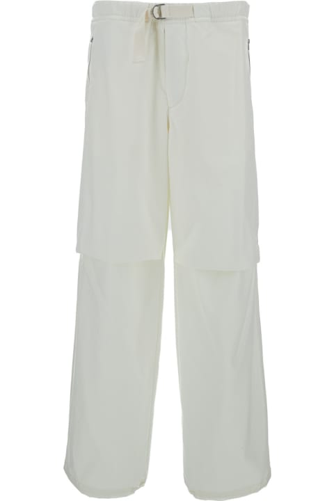 Jil Sander for Men Jil Sander White Cargo Pants In Cotton Man