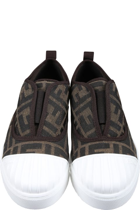 Shoes for Boys Fendi Sneakers For Kids With All-over Ff Logo