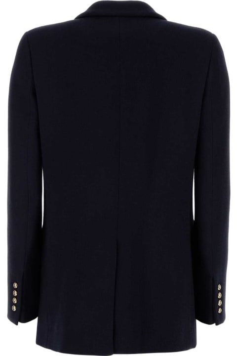 Blazé Milano Coats & Jackets for Women Blazé Milano Navy Blue Wool Resolute Blazer