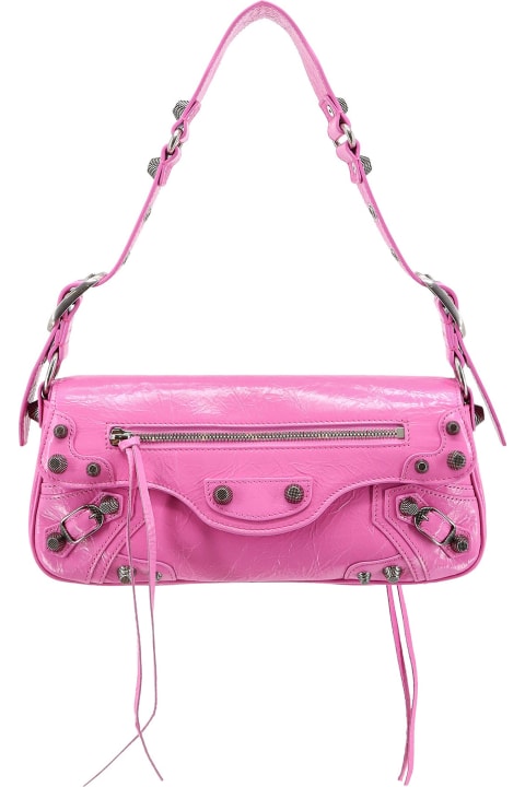 Balenciaga حقائب لـ السيدات Balenciaga Fuchsia Leather Small Le Cagole Sling Shoulder Bag