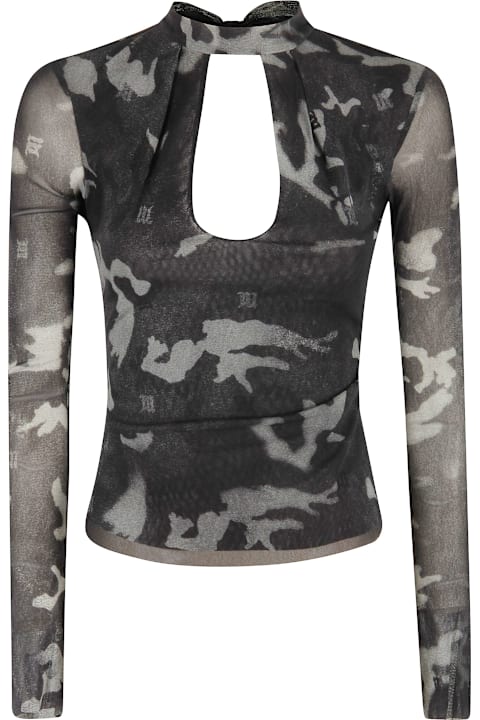 MISBHV لـ Men MISBHV Camo Mesh Longsleeve Top