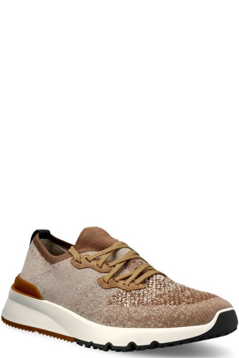 Brunello Cucinelli Shoes for Men Brunello Cucinelli Lace Up Sock Sneakers