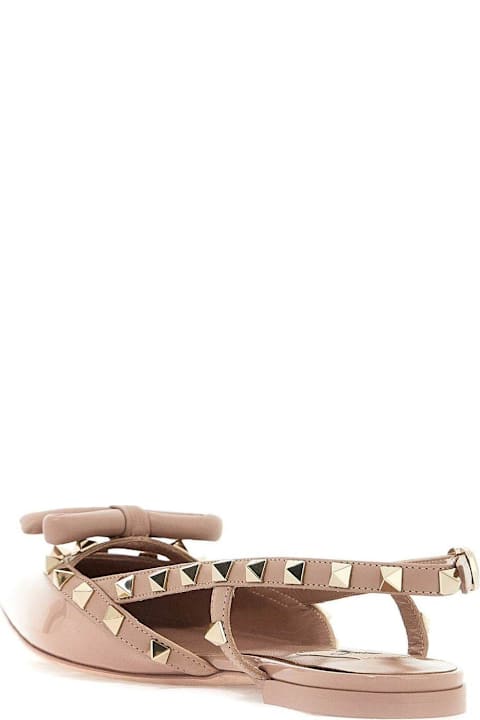 أحذية مسطحة لـ السيدات Valentino Garavani Garavani Rockstud Pointed Toe Slingback Ballerina Shoes
