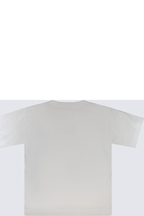 Topwear for Girls C.P. Company White And Orange Cotton T-shirt