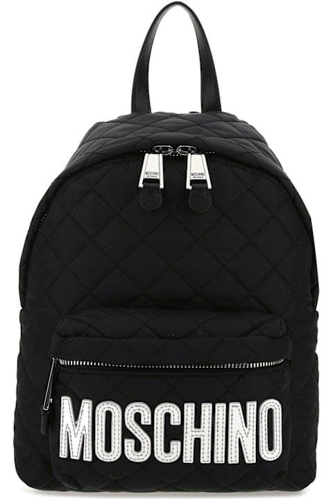 Moschino حقائب ظهر لـ السيدات Moschino Black Nylon Backpack