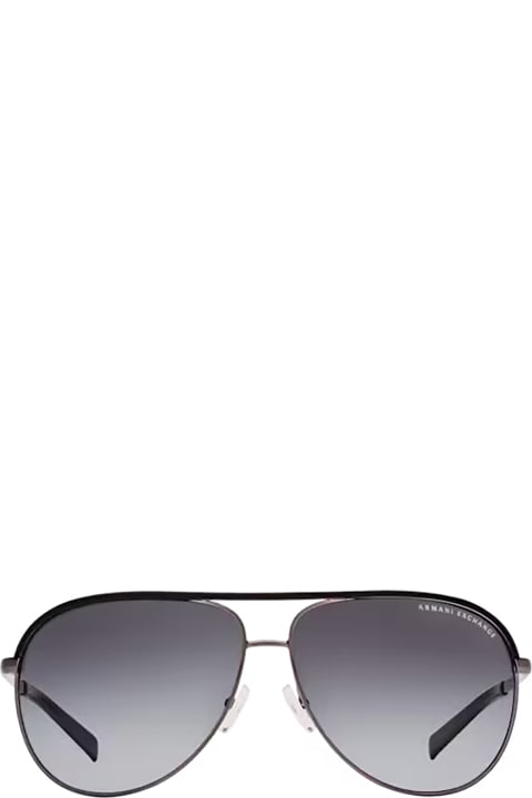 Armani Exchange Eyewear for Women Armani Exchange Ax2002 Shiny Gunmetal & Black Sunglasses