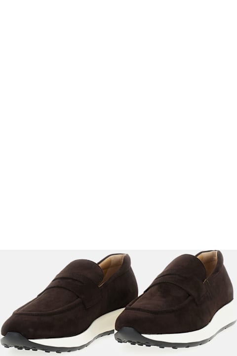 Tod's for Kids Tod's Red Hot Pashmy Suede Loafer-sneakers