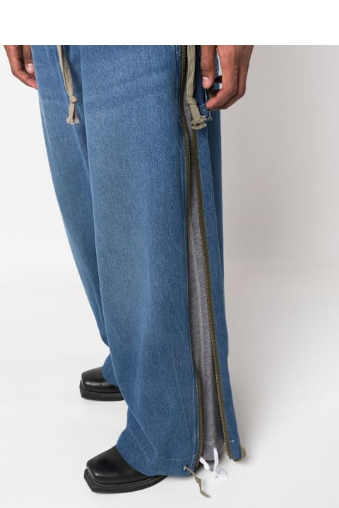 Greg Lauren لـ Kids Greg Lauren Wide Leg Denim Jeans