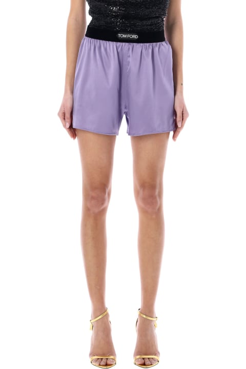 Tom Ford Pants & Shorts for Women Tom Ford Stretch Silk Satin Boxer Shorts