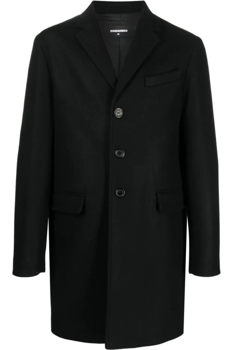 Dsquared2 Coats & Jackets for Men Dsquared2 Virgin Wool Blend Coat