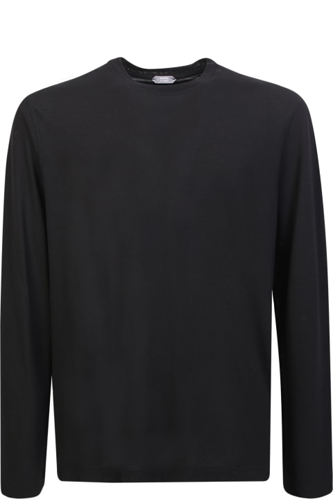 Zanone Clothing for Men Zanone Solid Color T-shirt Black