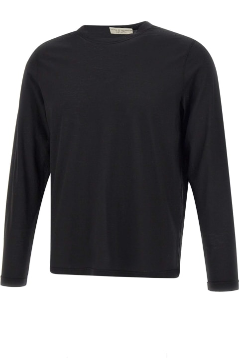 Sweaters for Men Filippo De Laurentiis Cotton Crepe Sweater