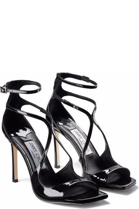 Shoes for Women Jimmy Choo Azia Sandals In Black Patent Leather