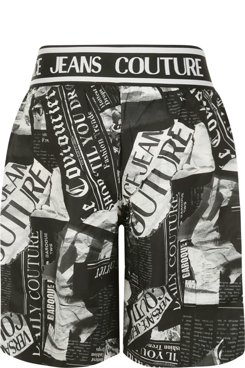 Versace Jeans Couture for Men Versace Jeans Couture Magazine-printed Knee-length Shorts