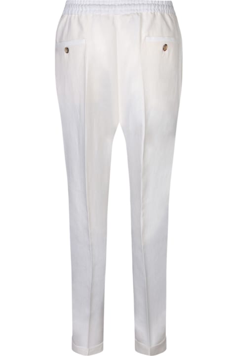 Paul Smith Pants for Men Paul Smith Cream Linen Trousers