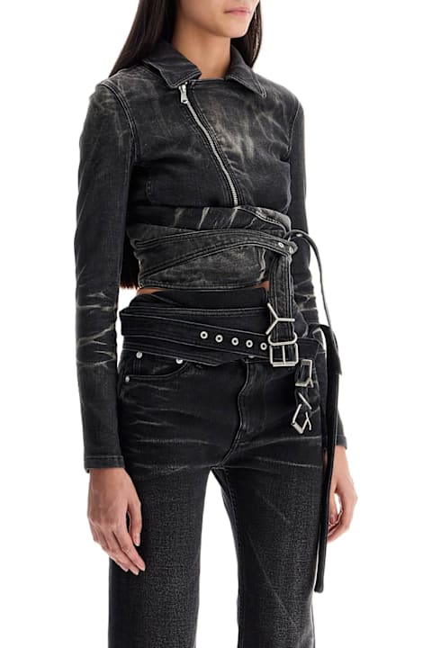 Y/Project for Women Y/Project Denim Jacket With Criss-cross Belt