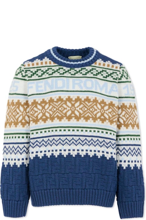 Homeware Fendi Multicolor Sweater For Boy With Logo