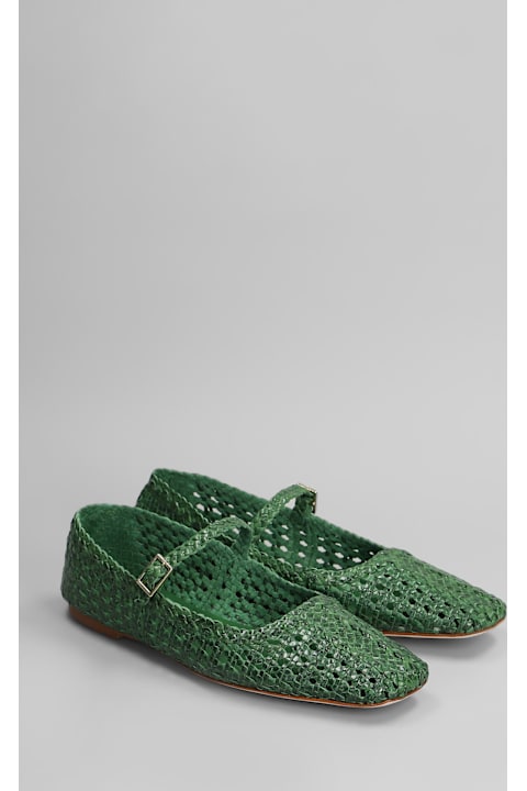 Fabio Rusconi Shoes for Women Fabio Rusconi Ballet Flats In Green Leather