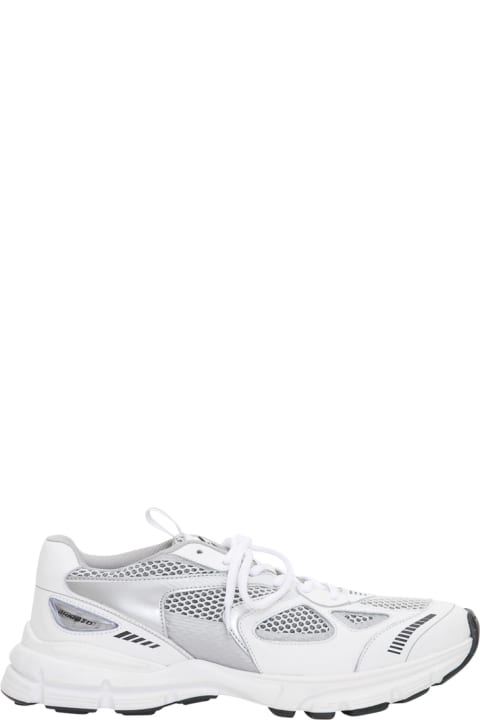 Sneakers for Men Axel Arigato 'marathon Runner' Silver And White Sneakers Wth Logo In Leather Blend Man Axel Arigato