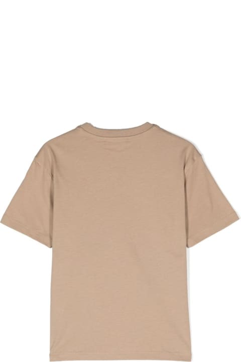 MSGM for Kids MSGM Beige T-shirt With Brushed Logo