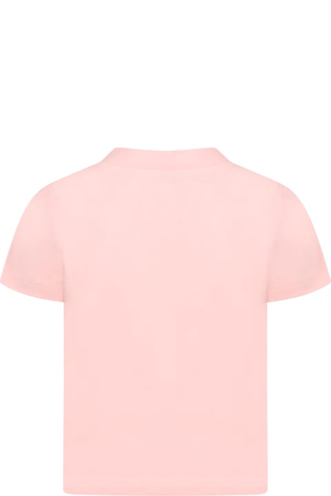Pink T-shirt For Girl With Pink Rosettes