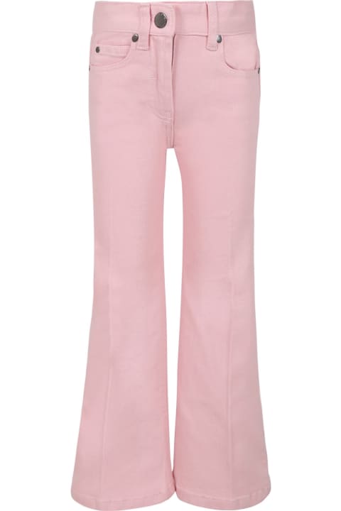 Stella McCartney Kids Bottoms for Girls Stella McCartney Kids Pink Jeans For Girl With Logo