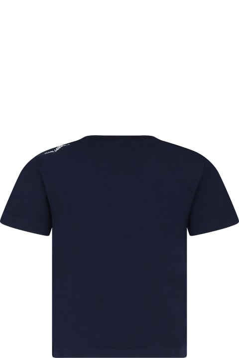 Karl Lagerfeld Kids T-Shirts & Polo Shirts for Girls Karl Lagerfeld Kids Blue T-shirt For Kids With Karl