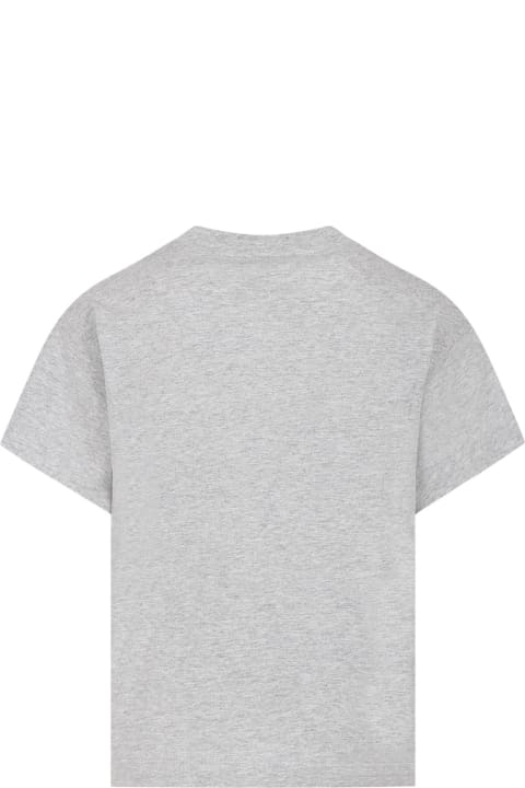 Fendi Kids Fendi Grey T-shirt For Kids With Logo