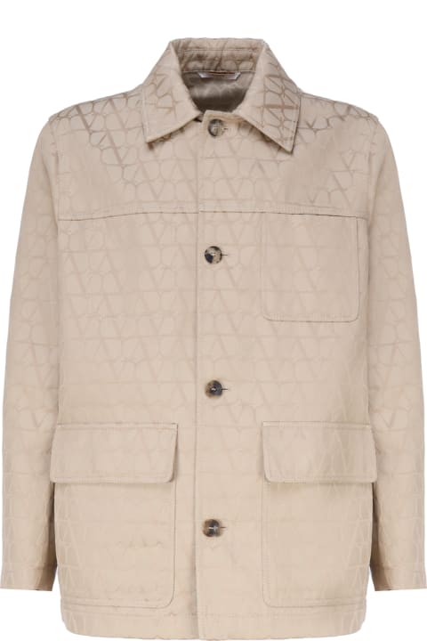 Valentino Garavani Coats & Jackets for Men Valentino Garavani Buttoned Long-sleeved Jacket