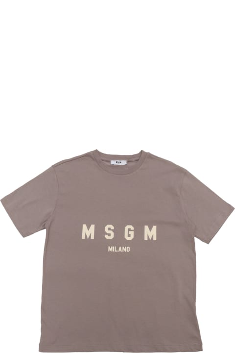 MSGM T-Shirts & Polo Shirts for Boys MSGM Jersey T-shirt Unisex Tortora