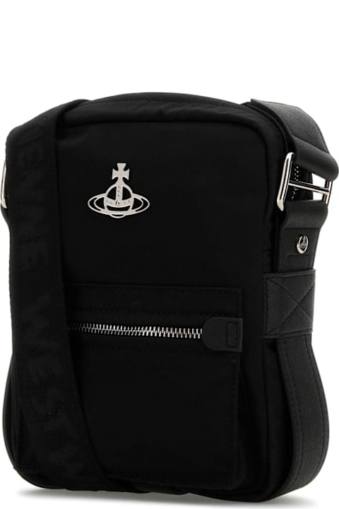 Vivienne Westwood Shoulder Bags for Women Vivienne Westwood Black Fabric Jackson Crossbody Bag