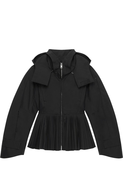 Givenchy for Women Givenchy Plisse Hooded Jacket