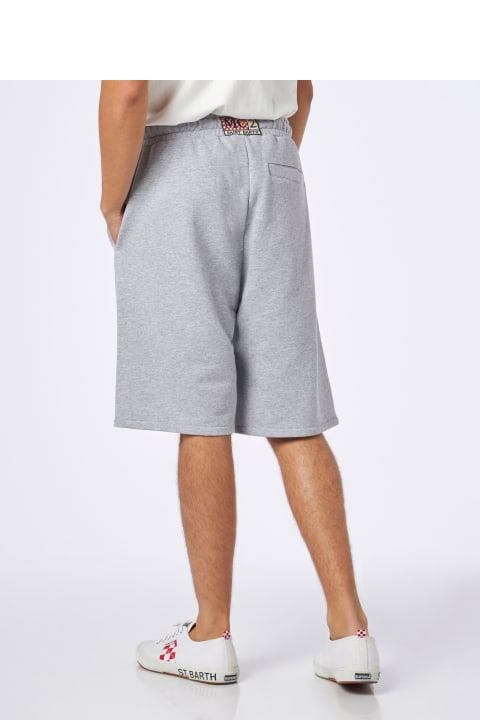 Homeware MC2 Saint Barth Man Grey Cotton Bermuda